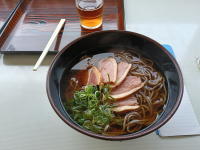 鴨そば大盛り美味い